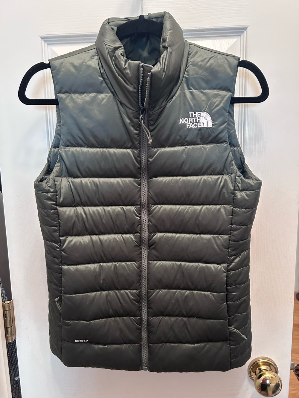 The North Face Women's Aconcagua Dark Green 
Down Vest 550 Fill w/Pockets.Size S